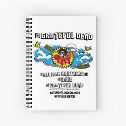 Grateful Dead Watkins Glen Vintage Concert Spiral Notebook