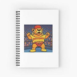Grateful Dead Bear Hulk Hogan Tribute Spiral Notebook