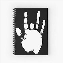 Grateful Dead Jerry Garcia White Spiral Notebook