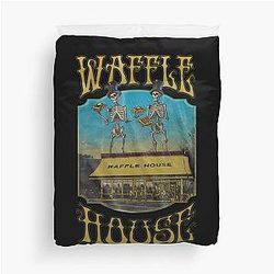 Waffle House Grateful Dead Lot Vintage Duvet Cover remained largely the same, the words are in a different order.
