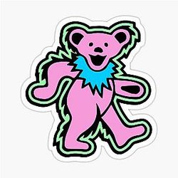 Grateful Dead Pink Bear Sticker