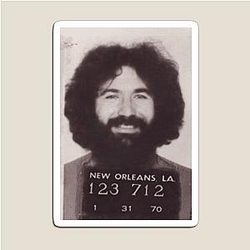 Jerry Garcia the Grateful Dead celebrity mugshot Magnet