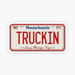 Grateful Dead Inspired Truckin' License Plate Sticker