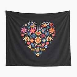 Valentines Day Grateful Dead Heart Tapestry
