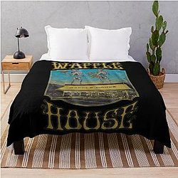 Waffle House Grateful Dead Vintage Throw Blanket
