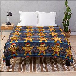 Grateful Dead Bear Tribute Throw Blanket