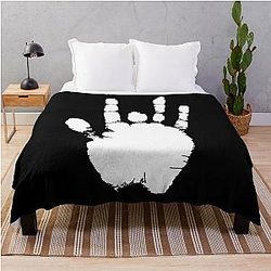 Grateful Dead Jerry Garcia White Throw Blanket