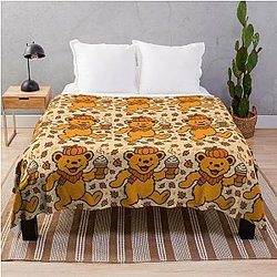 Pumpkin Spice Grateful Dead Throw Blanket</s