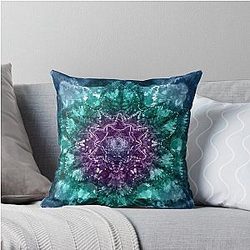 Tie Dye Hippie Psychedelic Mandala Boho Deadhead Phish Festivals Grateful Dead Company Throw Pillow
