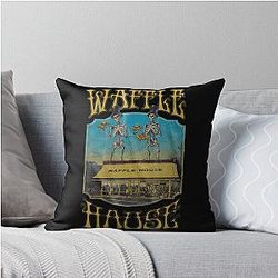 Waffle House Grateful Dead Lot Vintage Throw Pillow