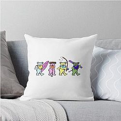 Grateful Dead Sport Bears Throw Pillow