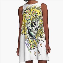 Blonde Grateful Dead A-Line Dress
