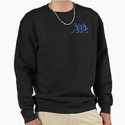 Grateful Dead Dancing Skeletons Blue Gradient Pullover Sweatshirt