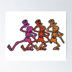 Grateful Dead Dancing Skeletons Gradient