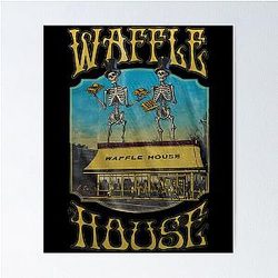 Waffle House Grateful Dead Vintage Poster