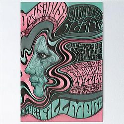 Grateful Dead Inspired Psychedelic Artwork Poster