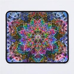 Trippy Tie Dye Hippie Psychedelic Mandalas Grateful Dead Festival Mouse Pad