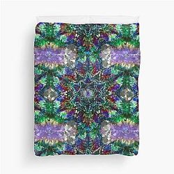 Earth tone Tie Dye psychedelic mandala boho festival G. D. duvet Cover