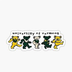 University of Vermont Grateful Dead Bears Sticker