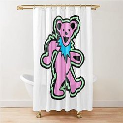 Grateful Dead Pink Bear Shower Curtain