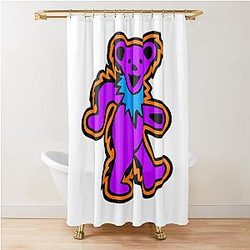 Grateful Dead Dancing Bear Purple Shower Curtain