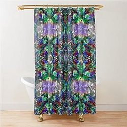 Earth Tone Tie Dye Hippie Psychedelic Boho Deadhead Shower Curtain