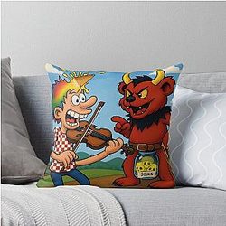 Grateful Dead Devil Went Down to Georgia Throw Pillow