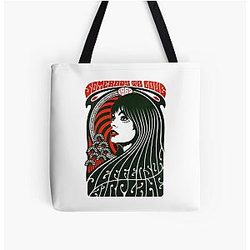 Jefferson Airplane and Grateful Dead All Over Print Tote Bag