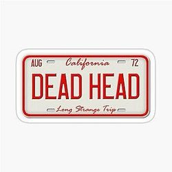 Grateful Dead Inspired License Plate Sticker