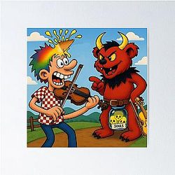 Grateful Dead vs The Devil Went Down to Georgia Poster