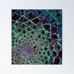 Spacey Tie Dye Hippie Mandala Boho Poster