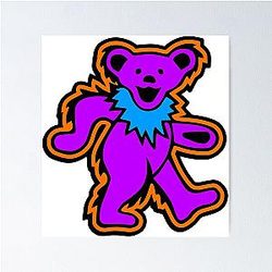 Grateful Dead Dancing Bear Poster