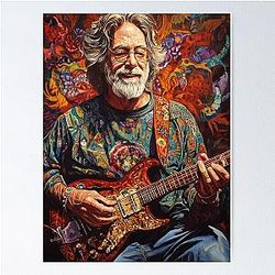 Psychedelic Jerry Garcia Art Grateful Dead Inspired Design Poster