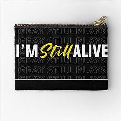 Graystillplays I'm Still Alive Embroidered Zipper Pouch