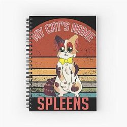 my cat's name is spleen spiral notebook