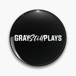 Gray Plays HD Logo Pin