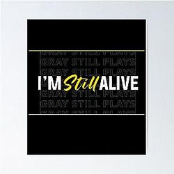 Graystillplays I-m Still Alive Embroidered Poster