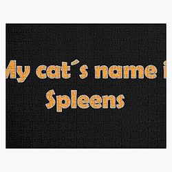 My cat's name is Spleen Gray Still Plays Quote Jigsaw Puzzle