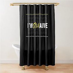 Graystillplays I'm Still Alive Embroidered Shower Curtain