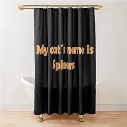 My cat's name is Spleens Gray Still Plays Shower Curtain