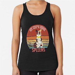 My cat's name is Spleens Graystillplays Racerback Tank Top