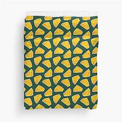 Green Bay Packers Pattern duvet cover with Green Background