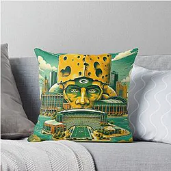 Green Bay Packers Art Work Throw Pillow