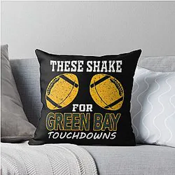 Art for Green Bay Packers Throw Pillow