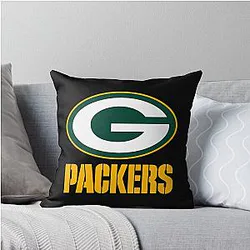 Art and Green Bay Packers Throw Pillow
