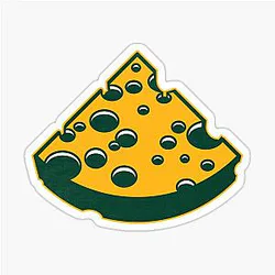 Green Bay Cheesehead Design Sticker