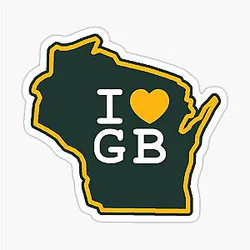 I Love the Packers Sticker