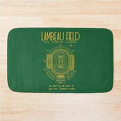 Green Bay Packers Lambeau Field Stadium Poster Print Bath Mat