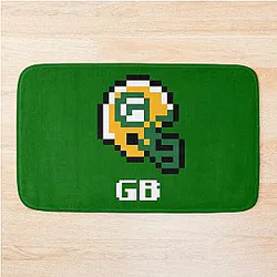 Green Bay Packers Tecmo Super Bowl Football Helmet Bath Mat