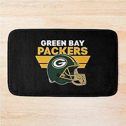 Ivory Green Bay Packers Bath Mat